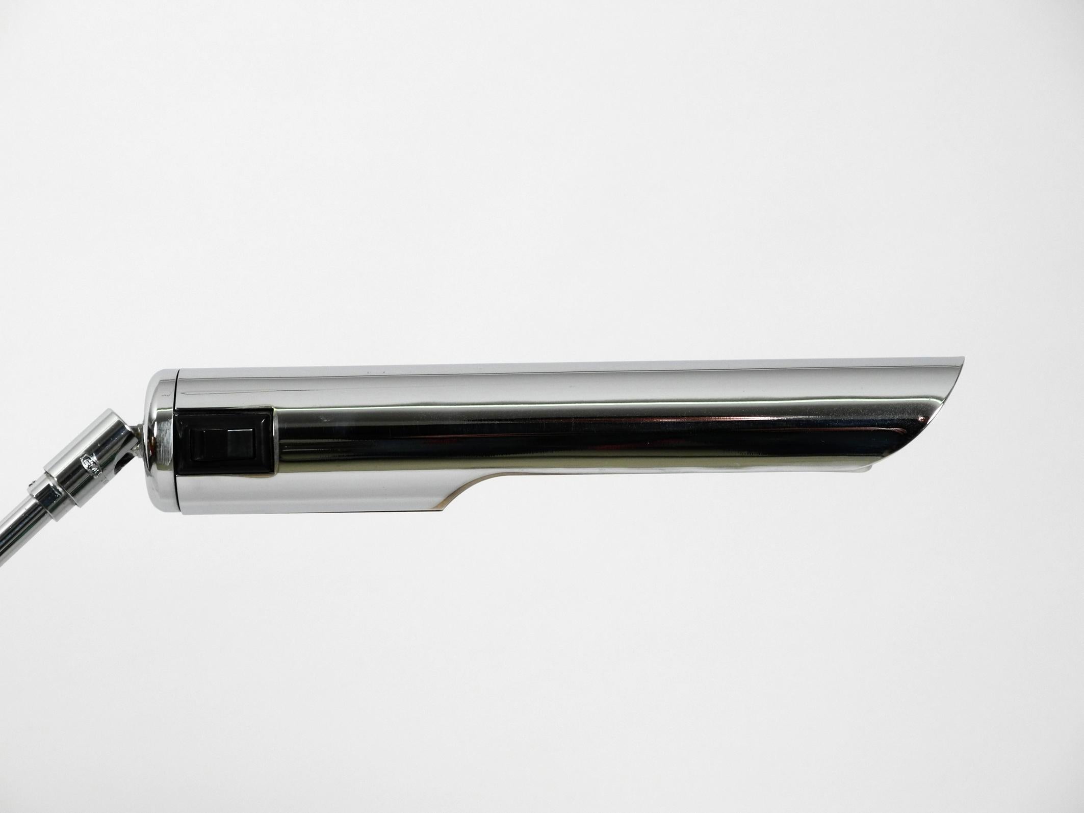 Post-Modern 1980s Extra Large Chromed Metal Floor Desk Lamp by Ikea, Model OMI L 705