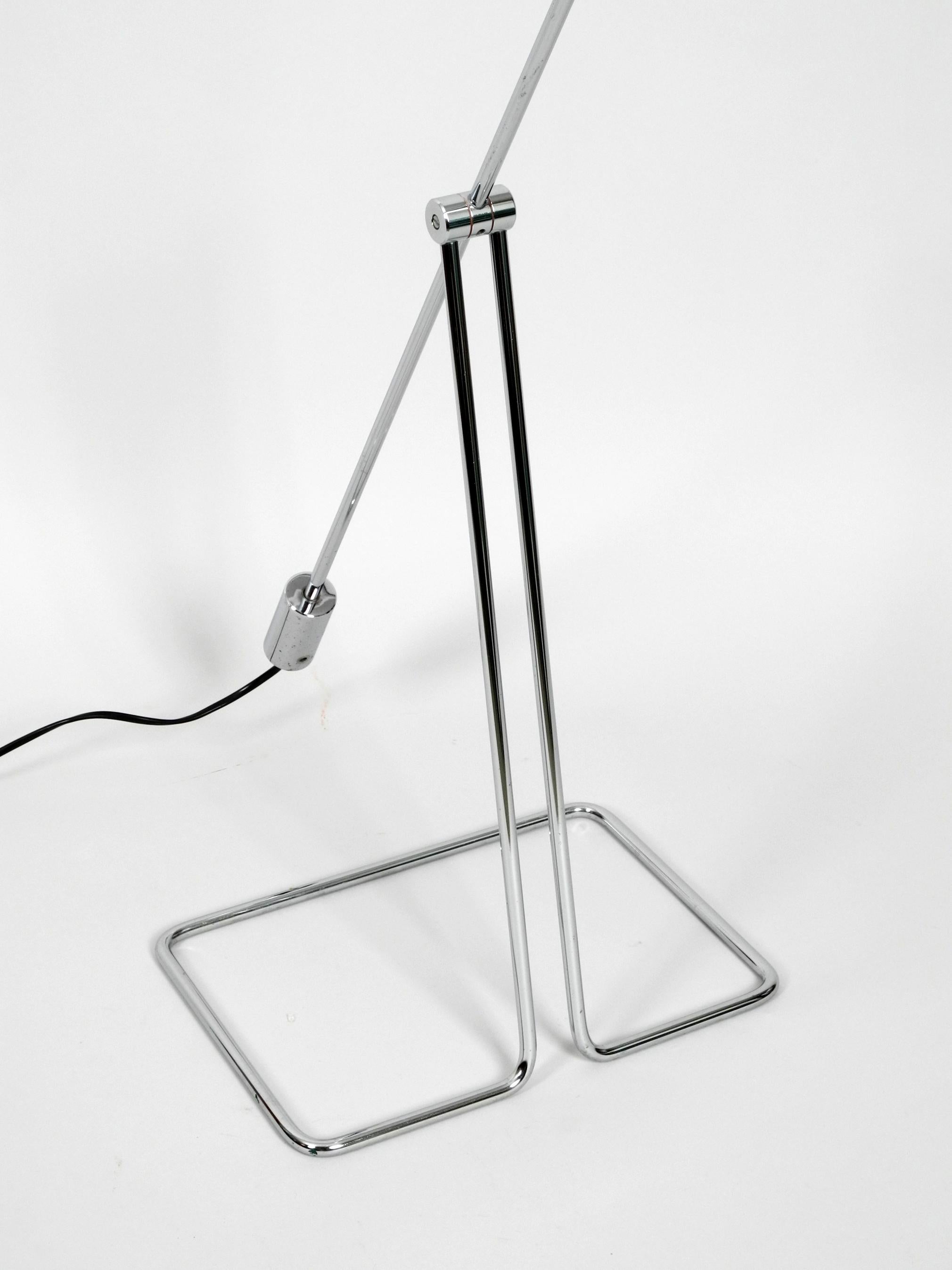 European 1980s Extra Large Chromed Metal Floor Desk Lamp by Ikea, Model OMI L 705