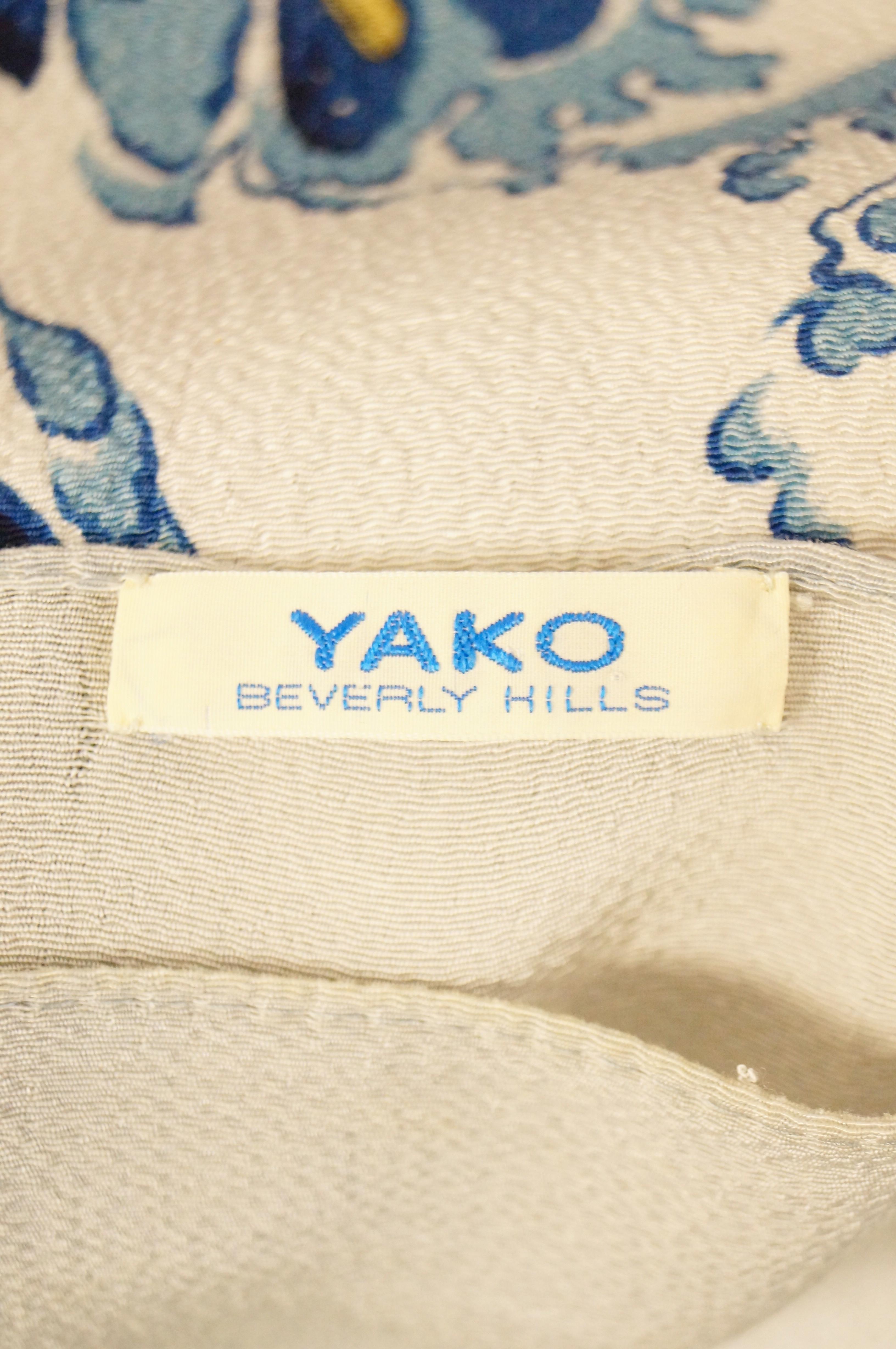1980s Yako Beverly Hills Tunic Featuring Hokusai's 