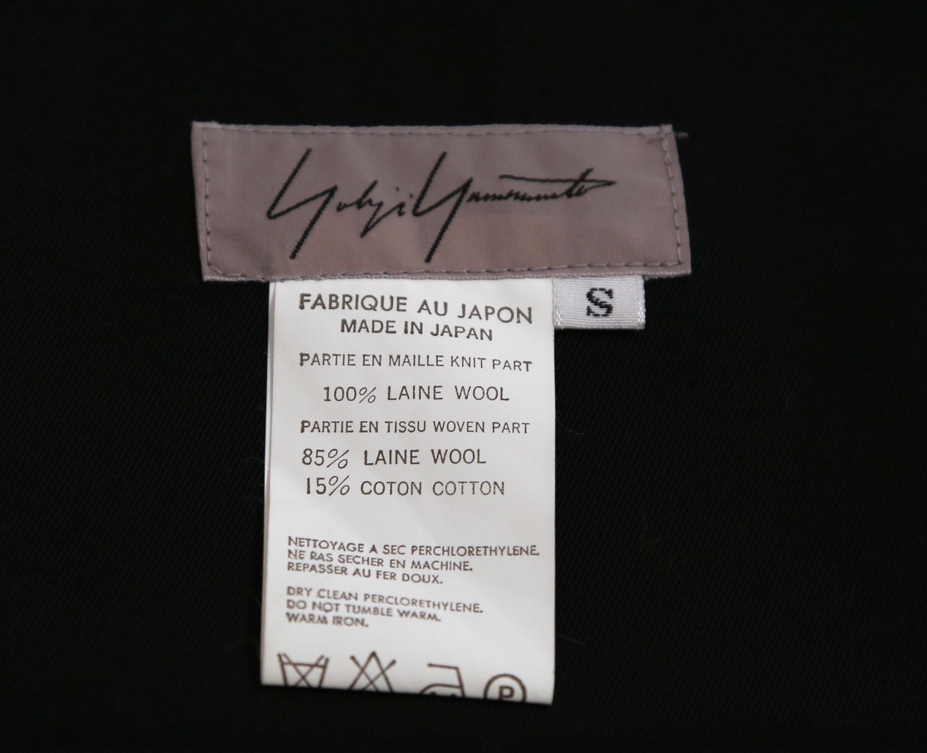 1980's YOHJI YAMAMOTO black knit skirt with flap pockets For Sale 1