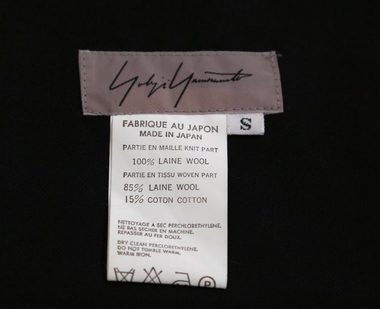 Yohji Yamamoto Fam Velour Big Pocket Zip skirt FR-S06-223 black 1
