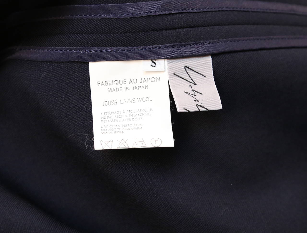 Chaqueta ligera de gabardina de lana de los años 80 YOHJI YAMAMOTO con botones sobredimensionados en venta 5