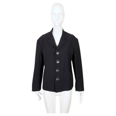 1980's YOHJI YAMAMOTO lightweight wool gabardine jacket with oversized buttons