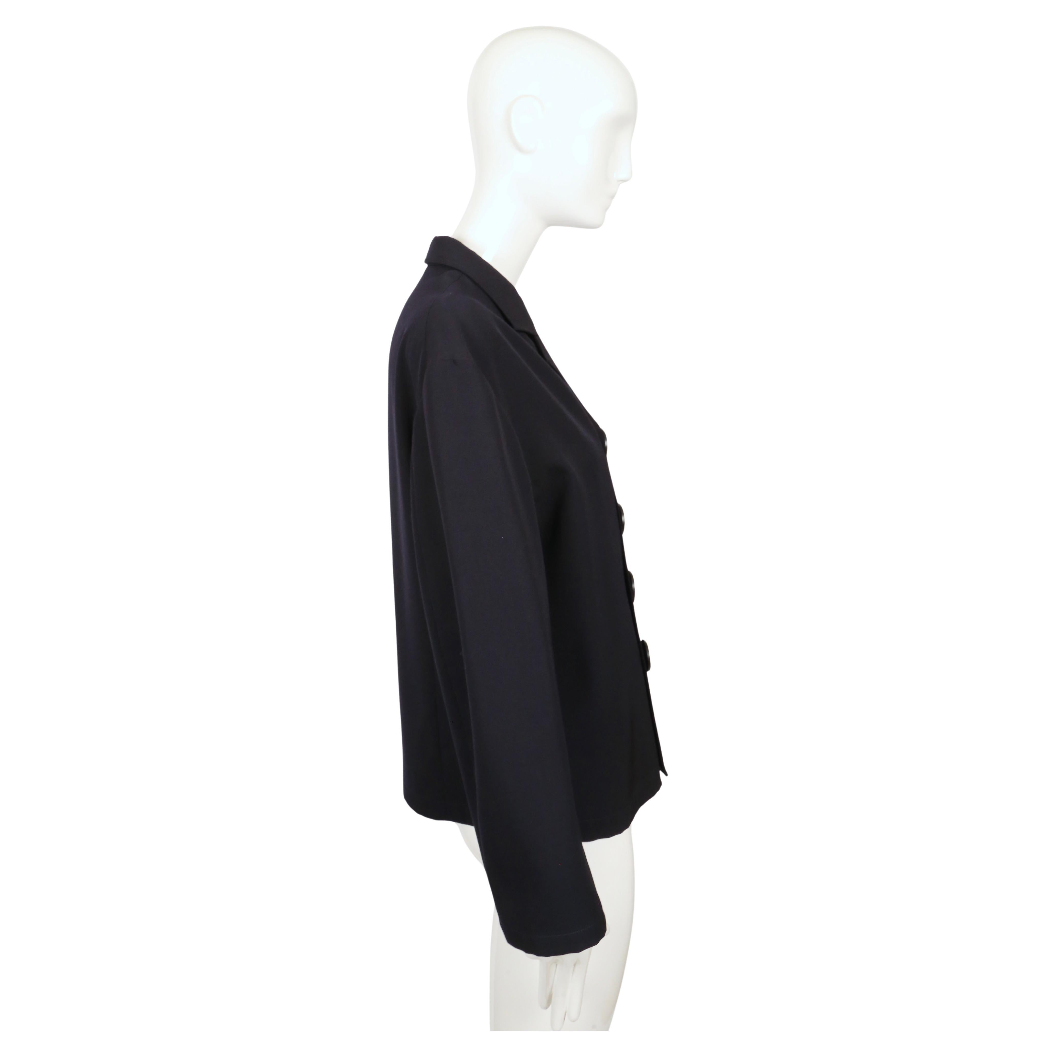 De las mujeres Chaqueta ligera de gabardina de lana de los años 80 YOHJI YAMAMOTO con botones sobredimensionados en venta