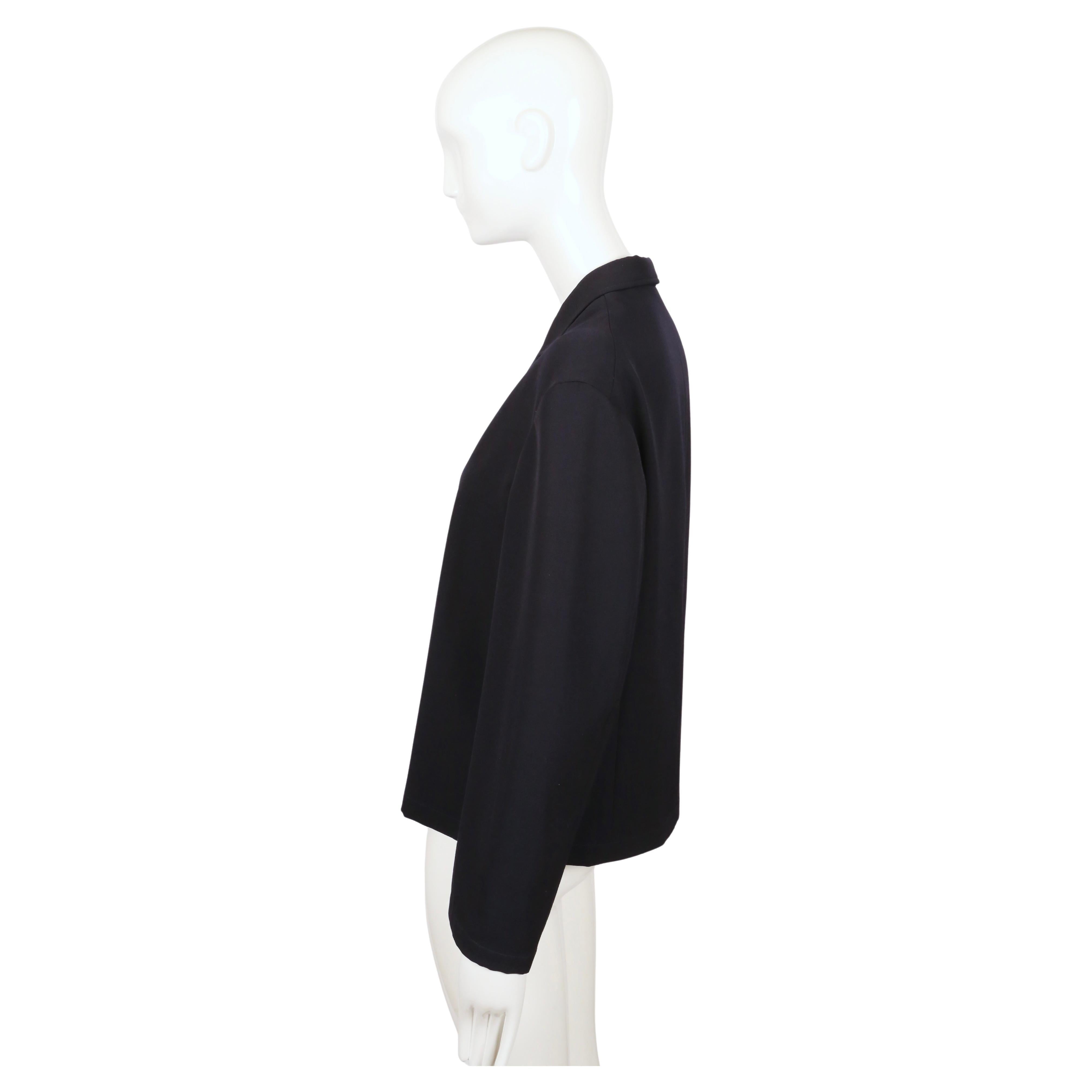 Chaqueta ligera de gabardina de lana de los años 80 YOHJI YAMAMOTO con botones sobredimensionados en venta 3