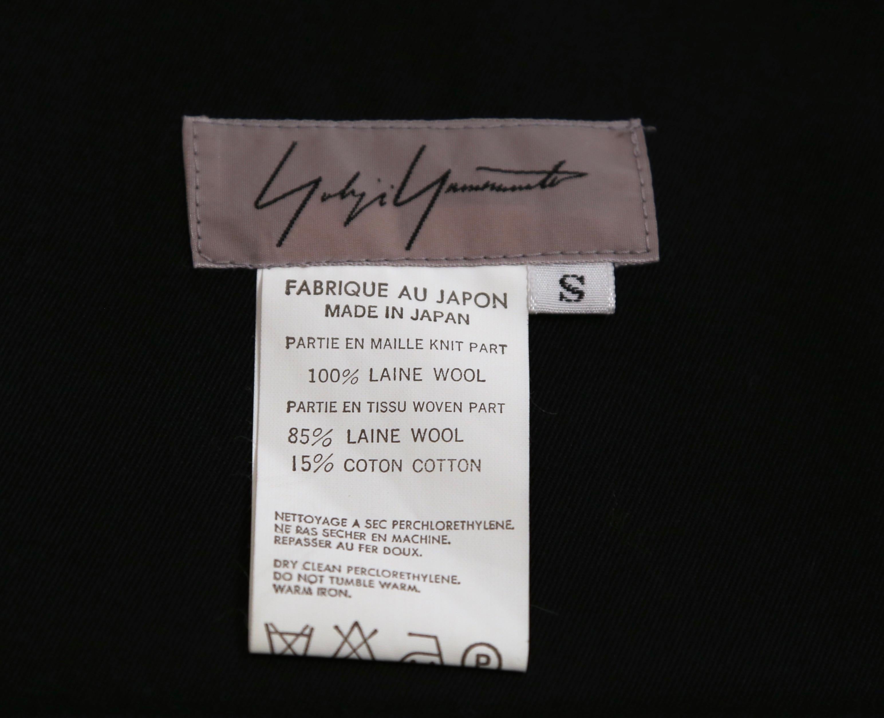Women's or Men's 1980's YOHJI YAMAMOTO slinky black knit skirt with flap pockets For Sale
