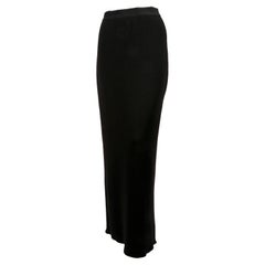 Vintage 1980's YOHJI YAMAMOTO slinky black knit skirt with flap pockets