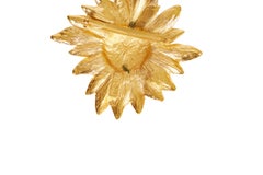 1980s Ysl Starburst Gold & Pearl Brooch