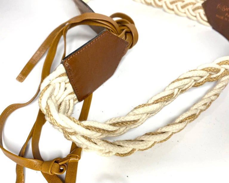 1980s Yves Saint Laurent Red Leather Belt