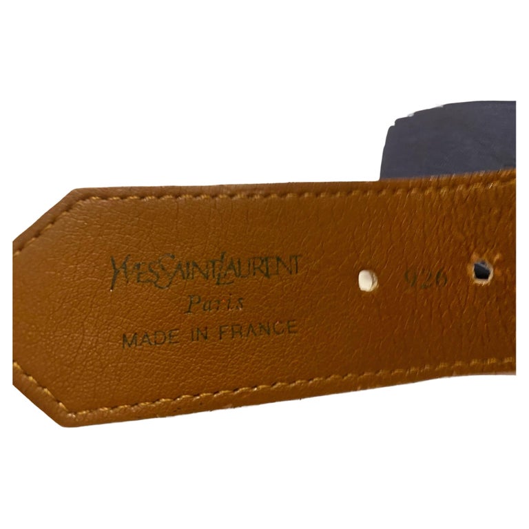 1980s YSL Yves Saint Laurent Elasticated High Waist Leather  display picture 3