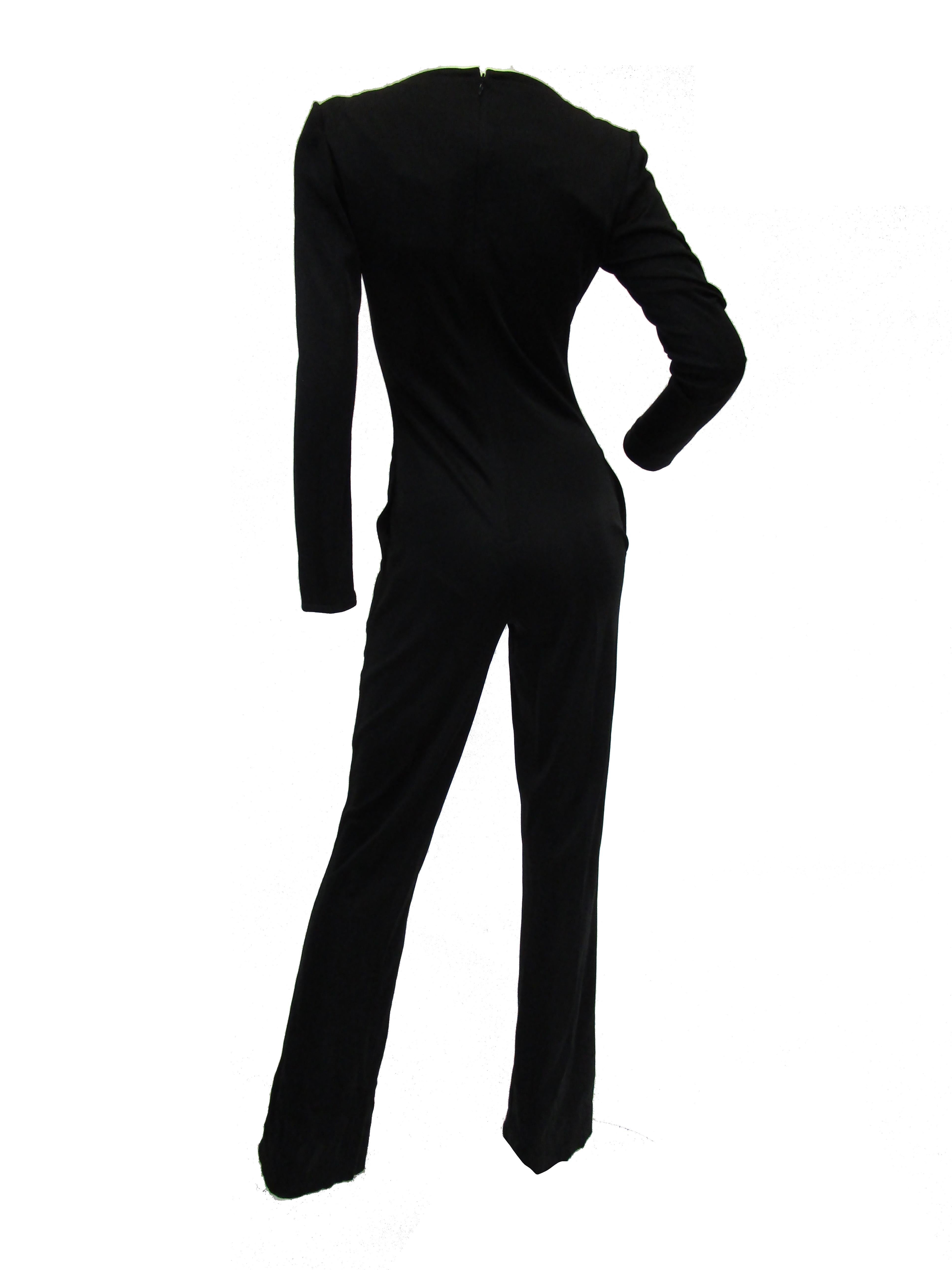 Women's 1980s Yves Saint Laurent Black Jumpsuit New with Tags