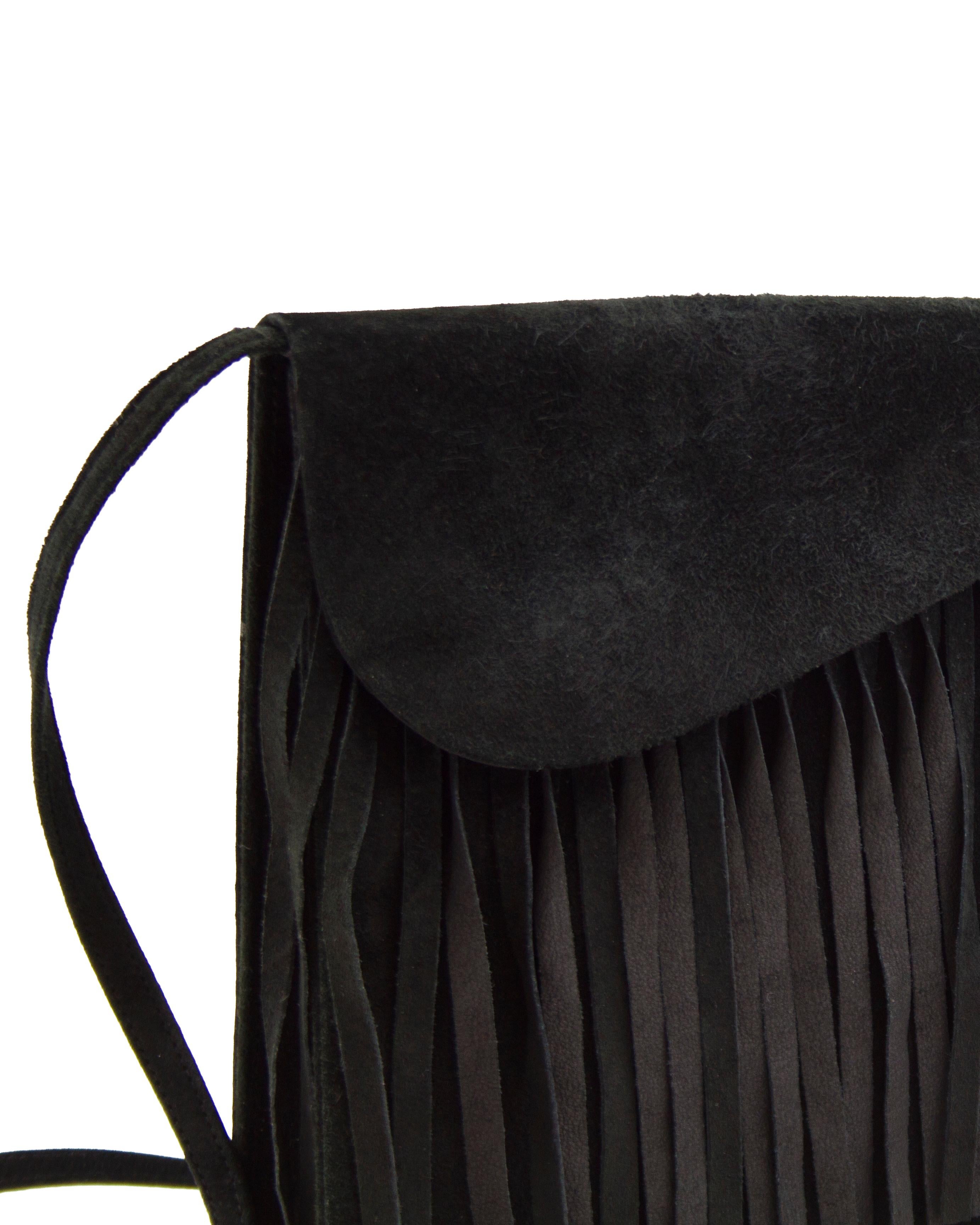 wildleder tasche mit fransen