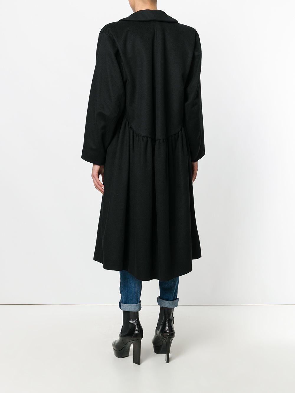 Women's 1980s Yves Saint Laurent Black Wool Coat