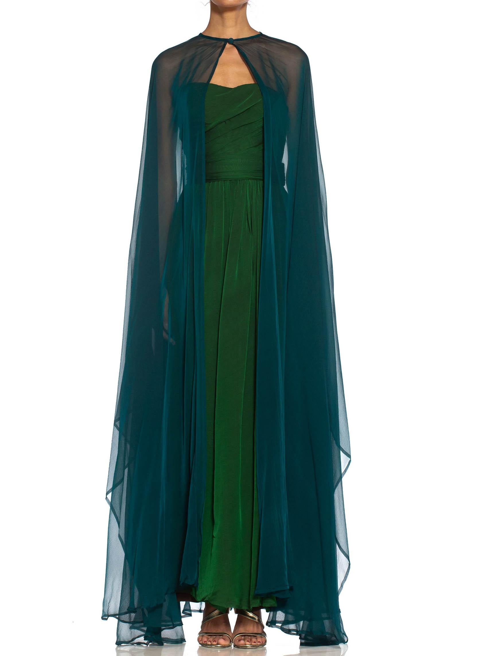 saint laurent green dress