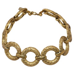 Collana a maglie in ottone Yves Saint Laurent degli anni '80