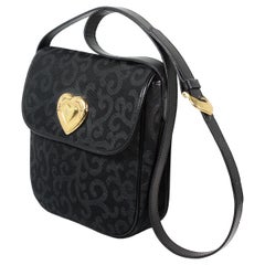 1980s Yves Saint Laurent Canvas Heart Handbag