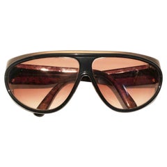 Retro 1980s Yves Saint Laurent Champs Elysees Aviator Sunglasses