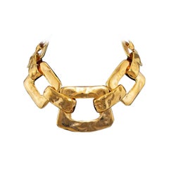 1980s Yves Saint Laurent Dramatic Oversized Chain-Link Necklace