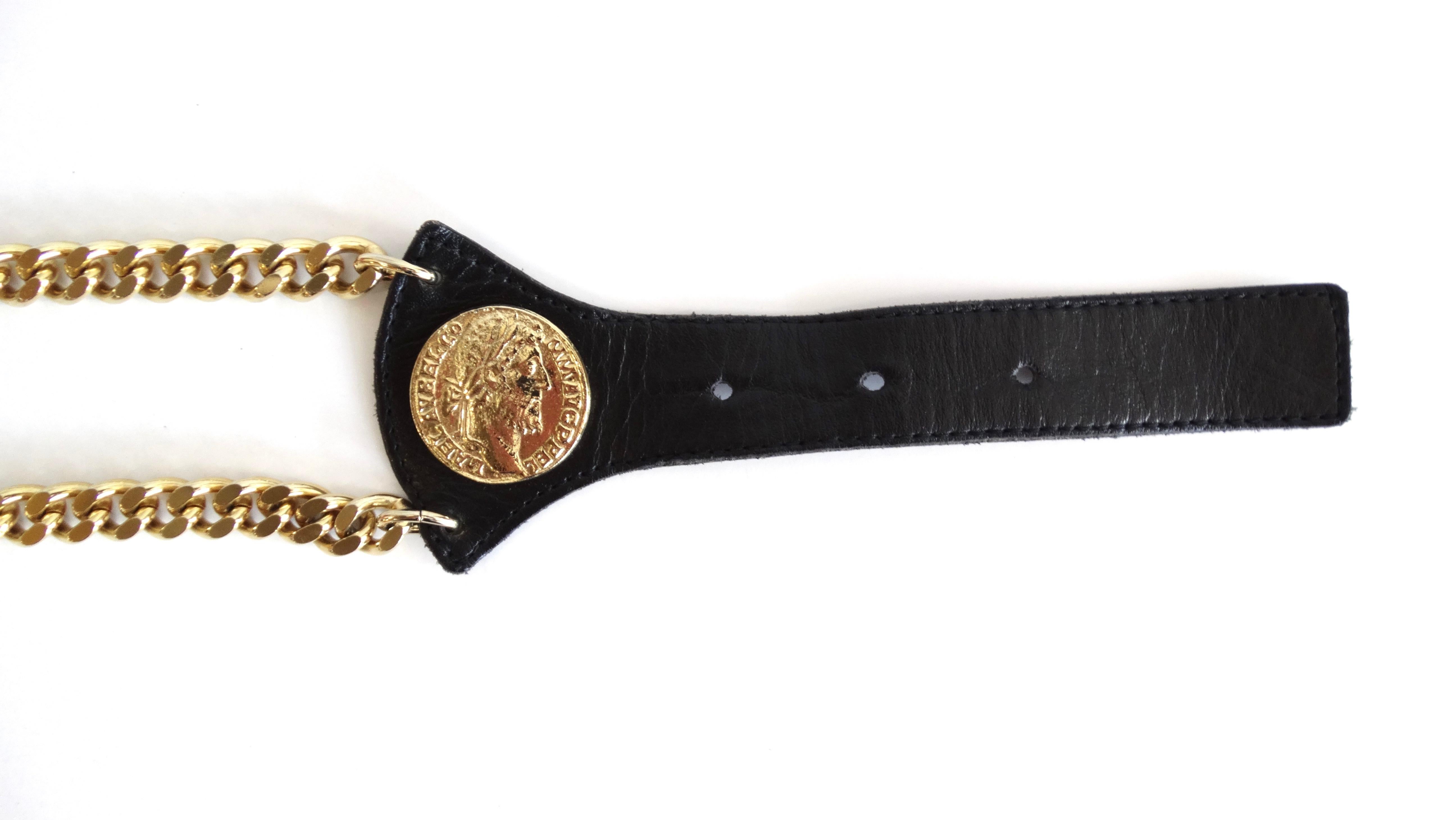 1980s Yves Saint Laurent Gold Chain Coin Belt 1