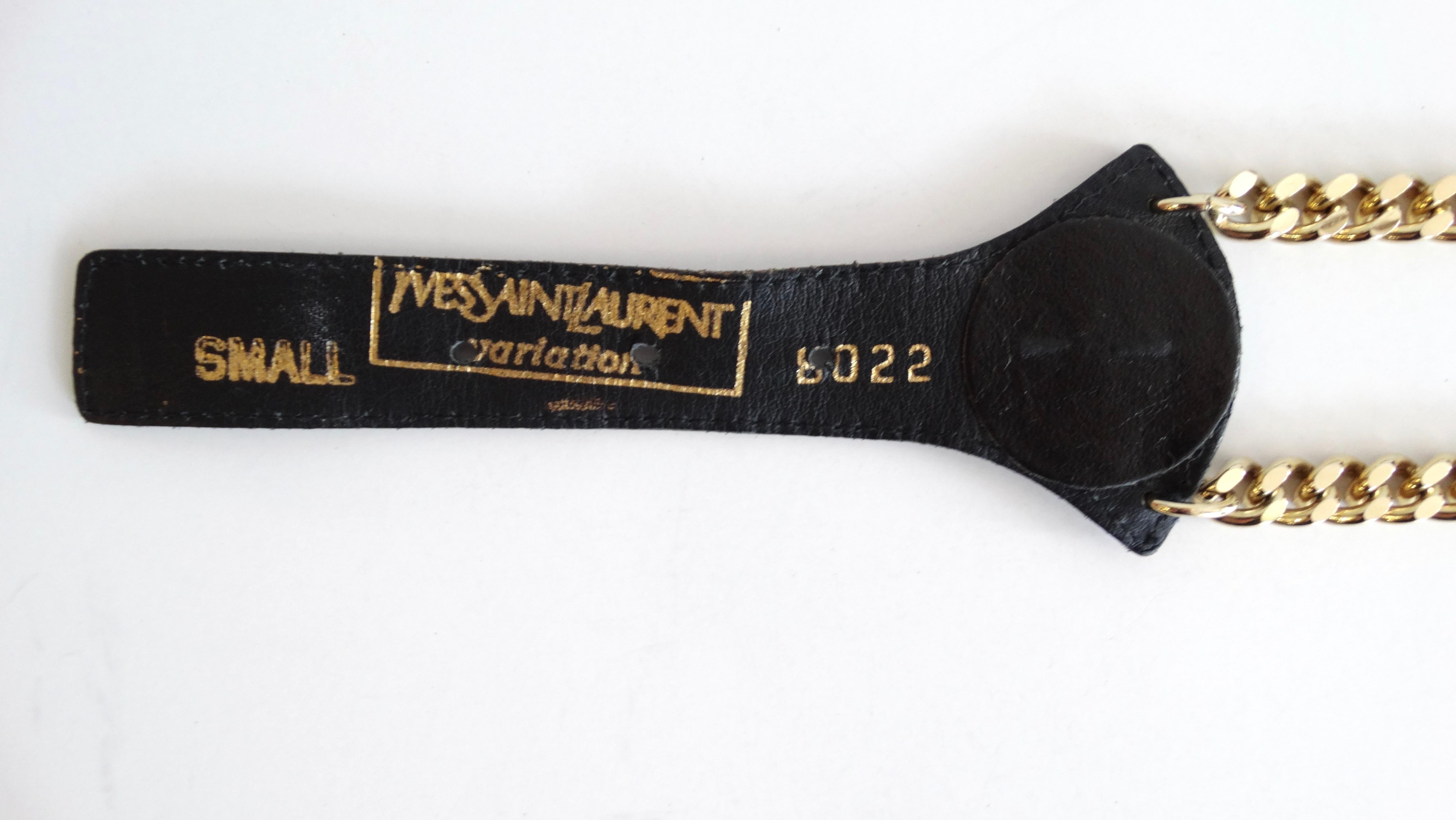 1980s Yves Saint Laurent Gold Chain Coin Belt 3