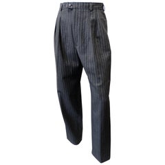 Yves Saint Laurent 1980er Nadelstreifenhosen aus Wolle