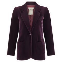 1980s Yves Saint Laurent Plum Velvet Jacket