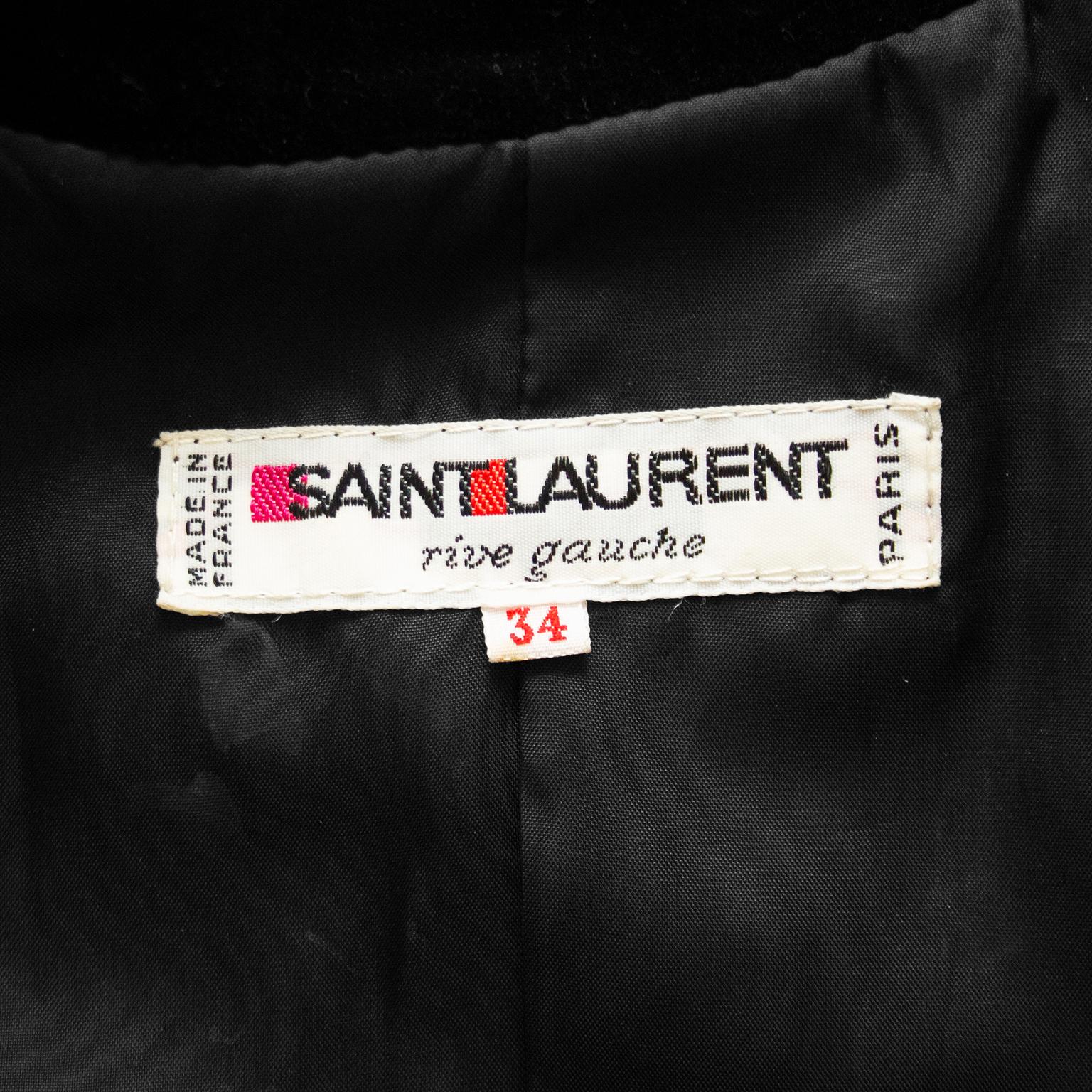 1980s Yves Saint Laurent Purple Tartan and  Black Velvet Peasant Dress  2