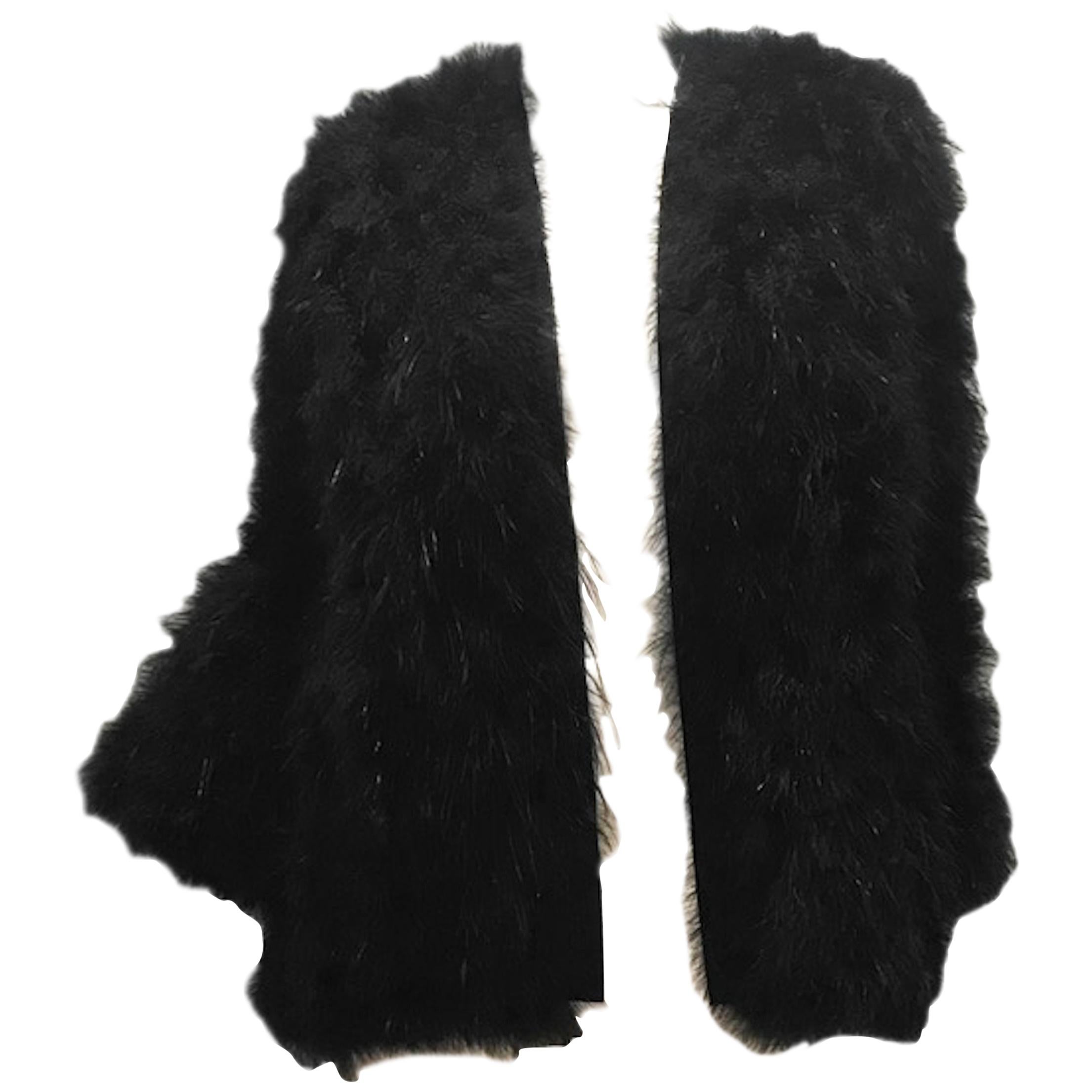 1980s Yves Saint Laurent Rive Gauche Marabou Feather Chubby with tags