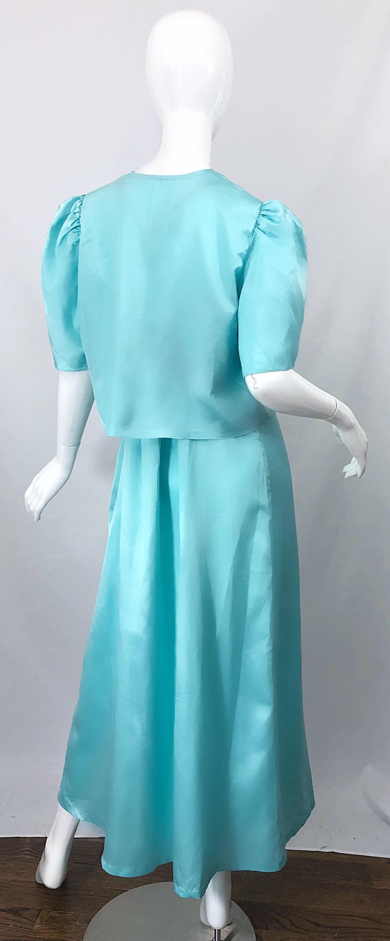 1980s Yves Saint Laurent Robins Egg Blue Vintage 80s