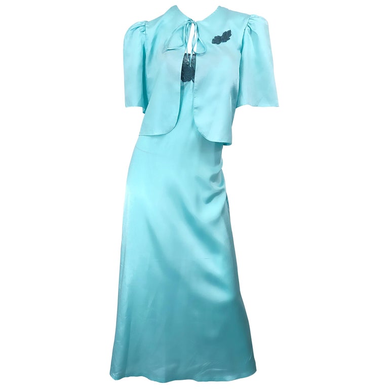 1980s Yves Saint Laurent Robins Egg Blue Vintage 80s