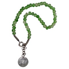 1980's Yves Saint Laurent Sea Glass Necklace