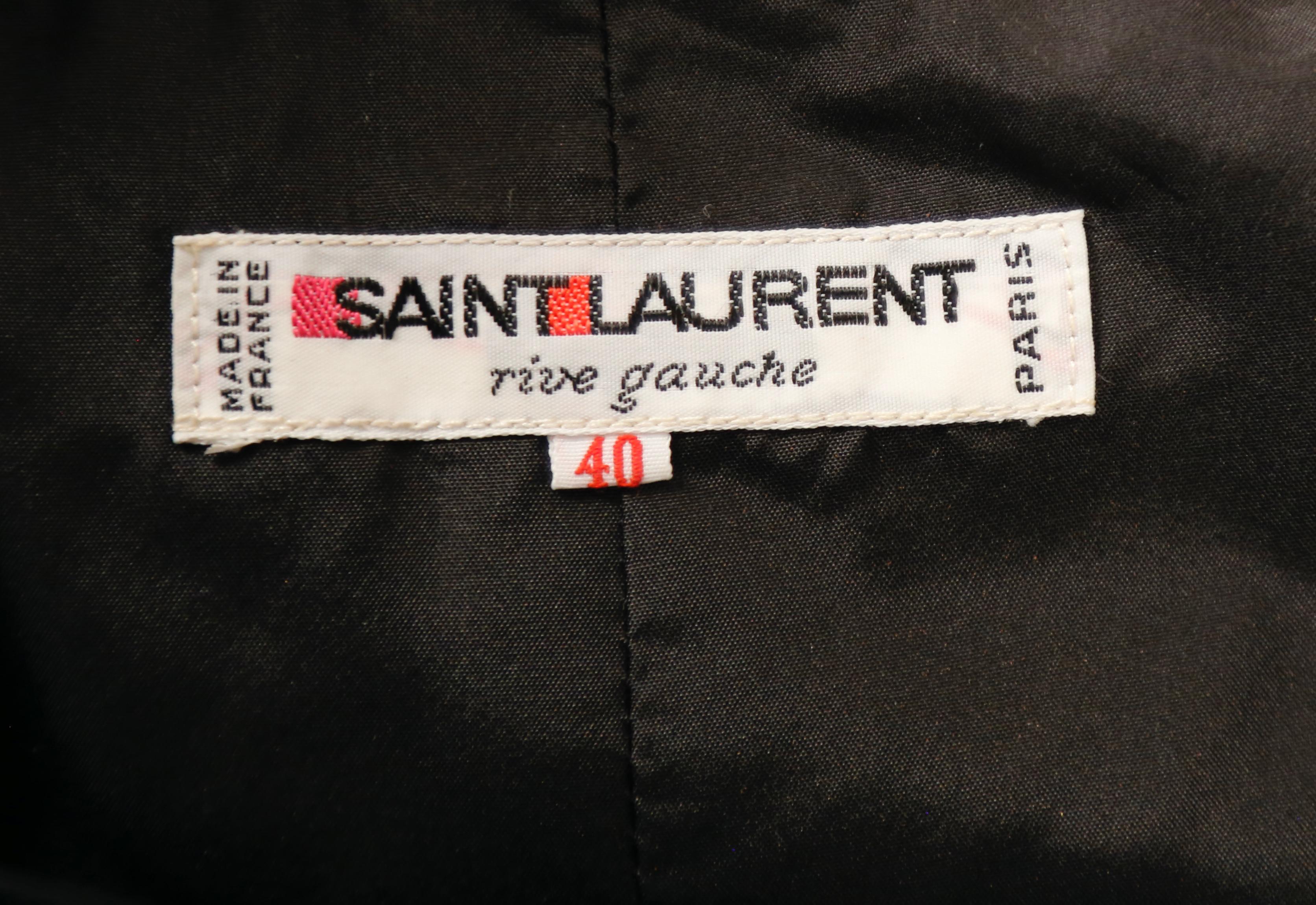 1980's YVES SAINT LAURENT sequined dress with ruched bodice For Sale 1
