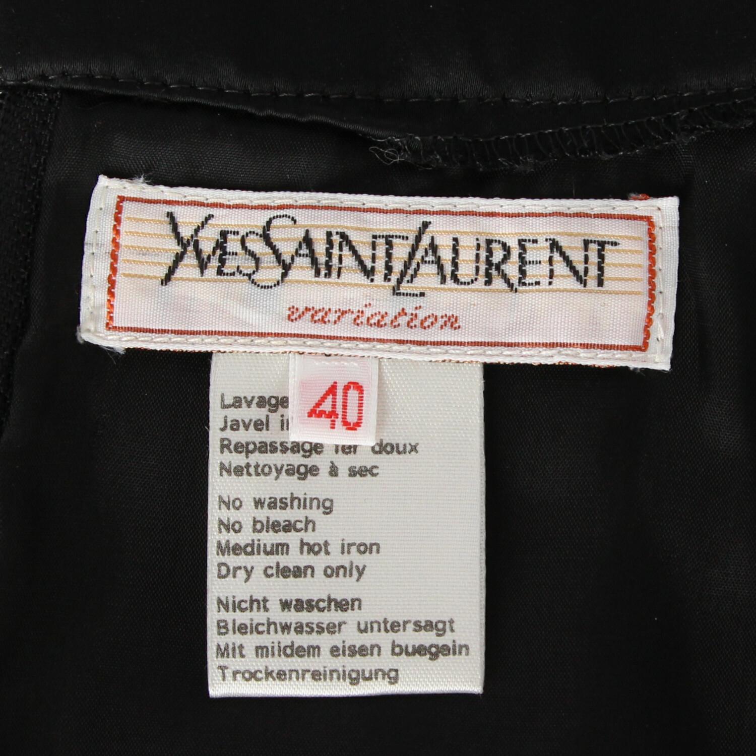 1980s Yves Saint Laurent Silk Skirt For Sale 6