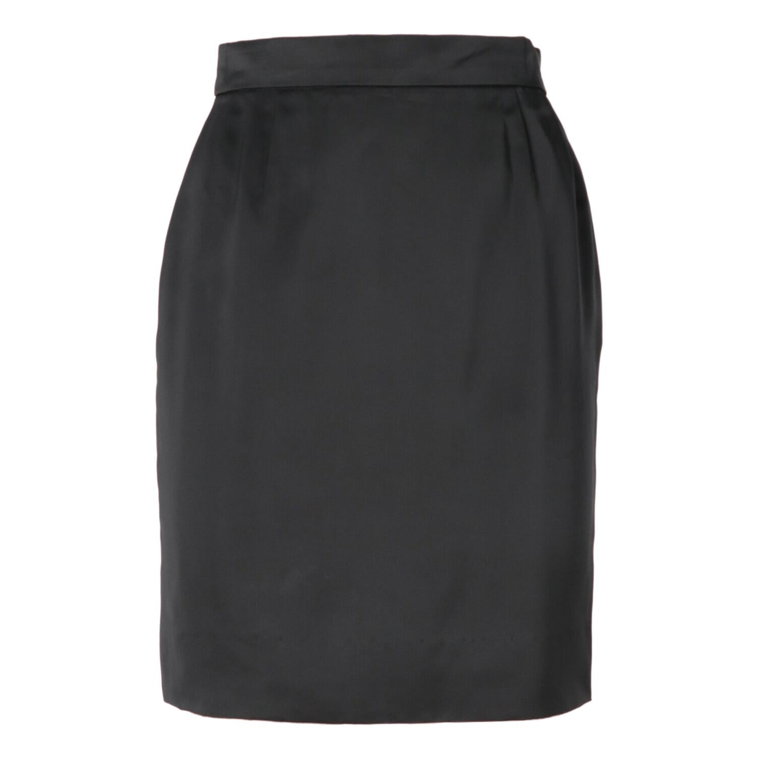 1980s Yves Saint Laurent Silk Skirt For Sale