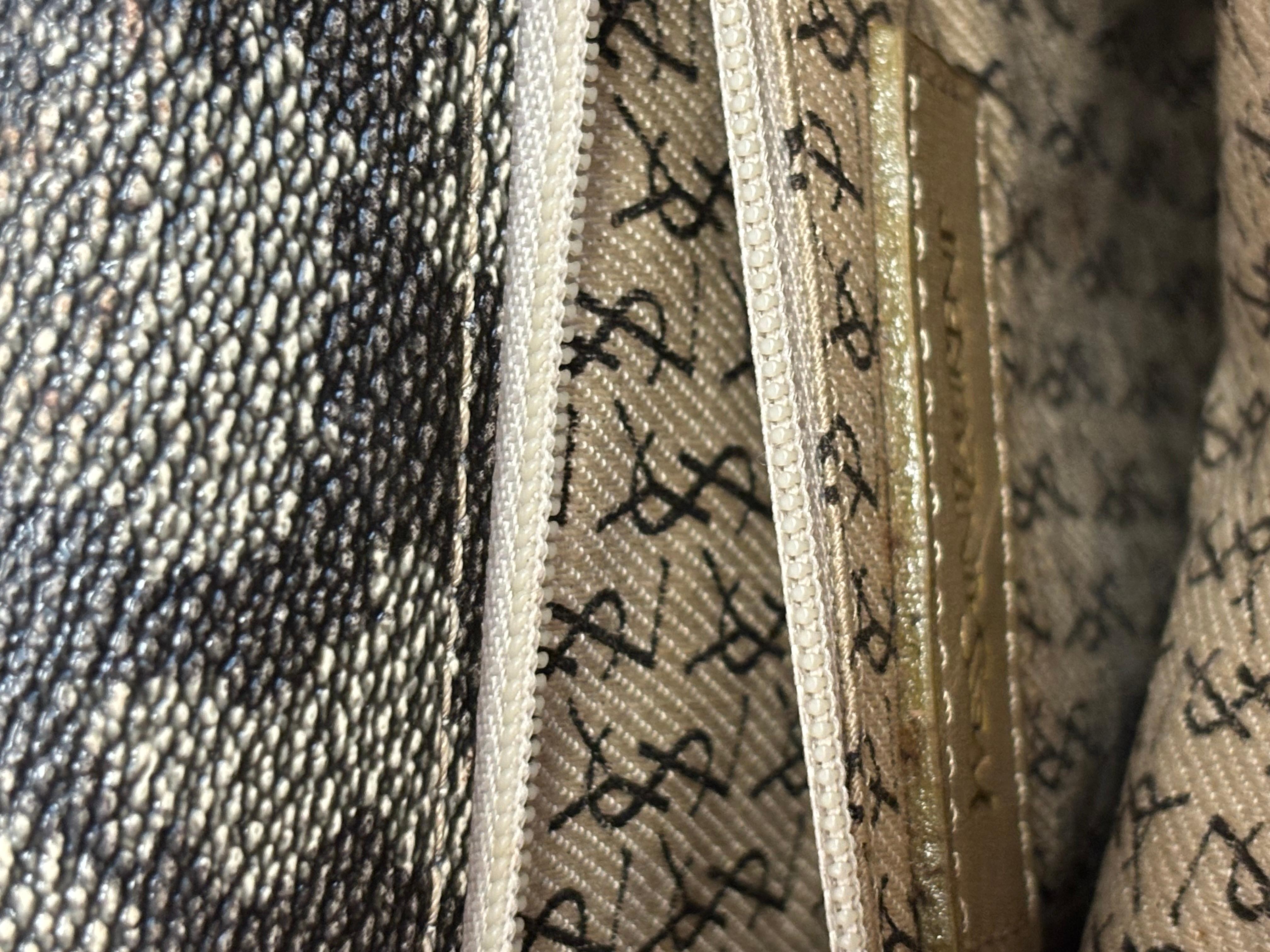 1980s Yves Saint Laurent Tan Spotted Pattern Crossbody Bag 5