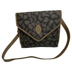 Yves Saint Laurent anni '80, borsa a tracolla con motivo maculato in tan