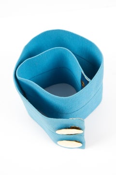 1980s Yves Saint Laurent Turquoise Large Elasticated Belt