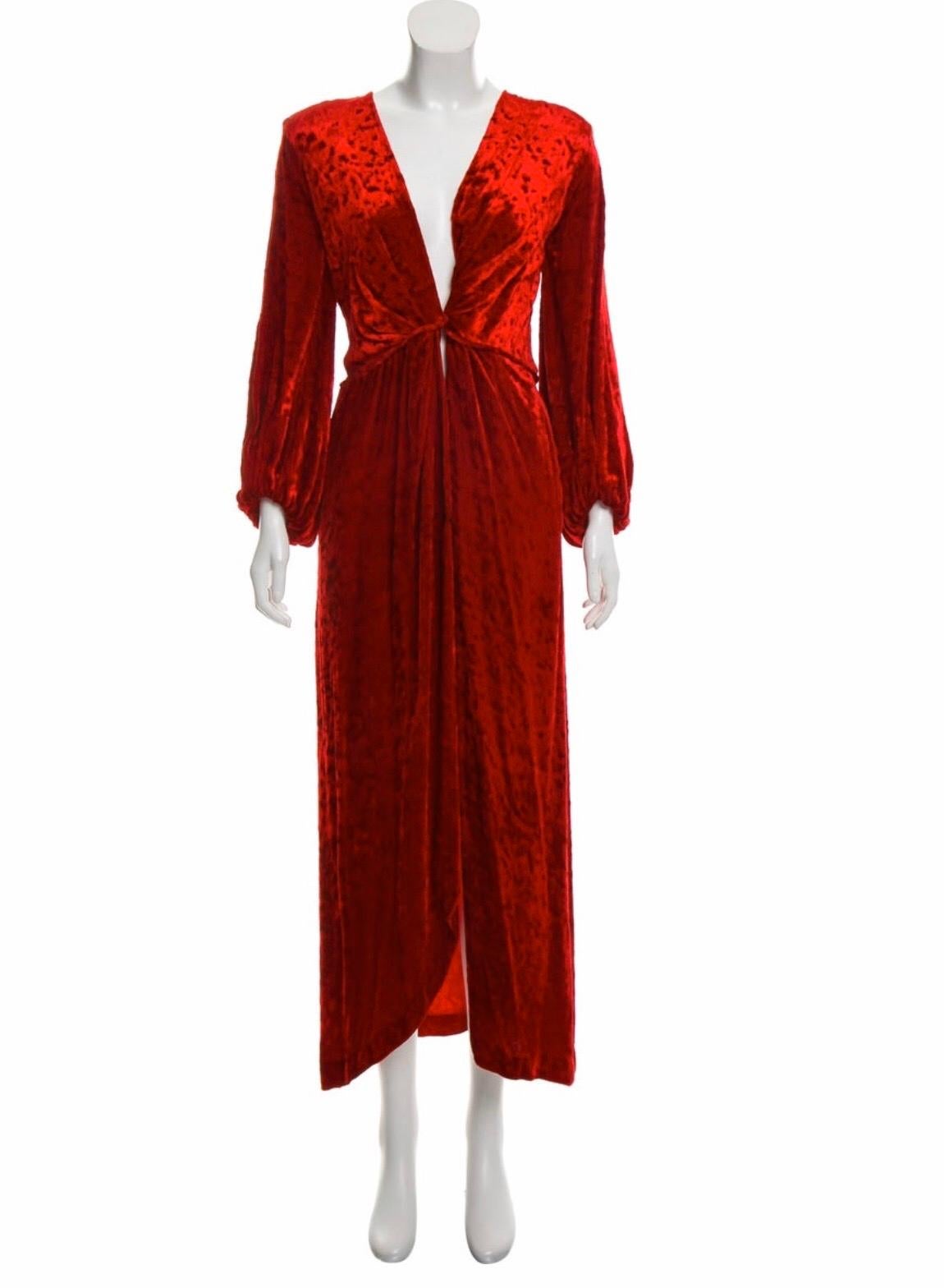 1980s Yves Saint Laurent Velvet Evening Gown In Excellent Condition In Austin, TX