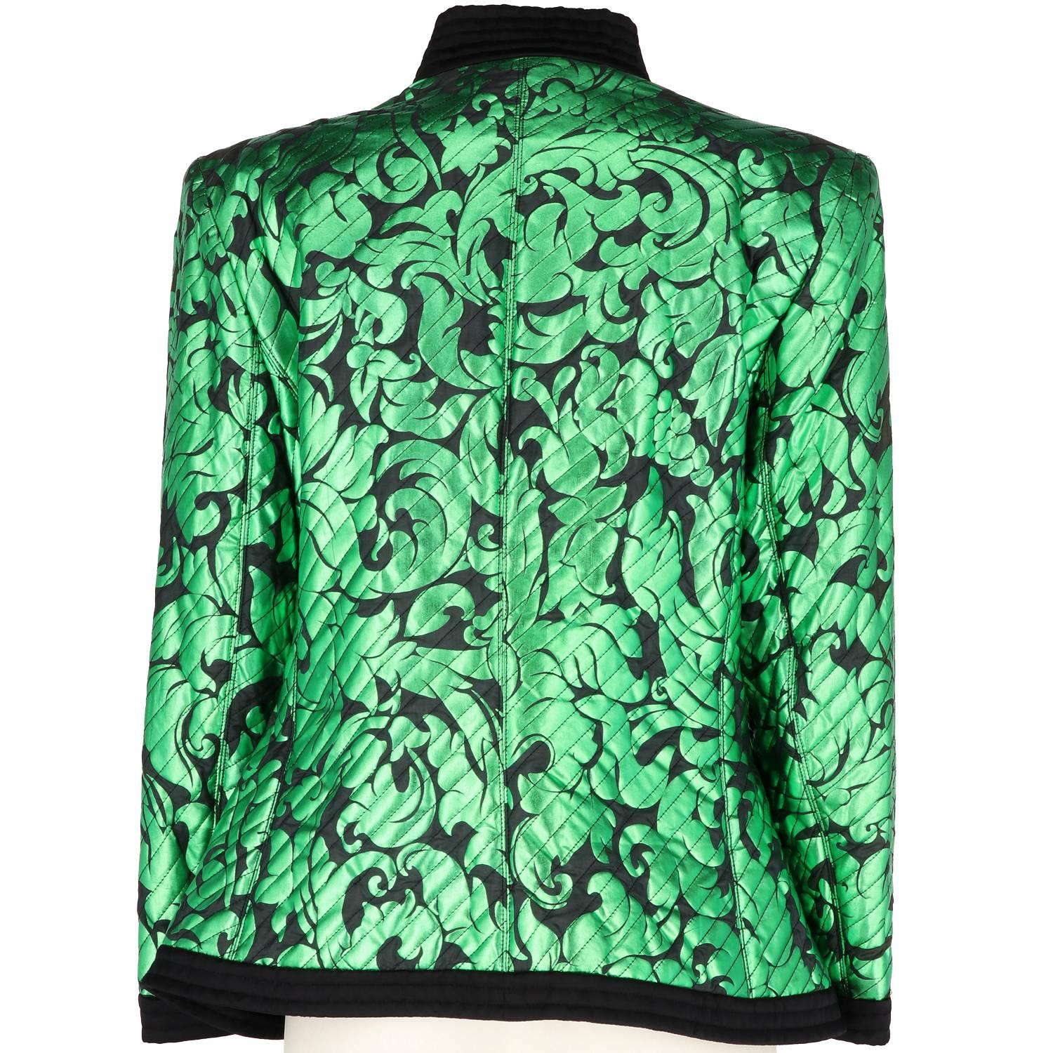 Green 1980s Yves Saint Laurent Vintage Baroque Jacket