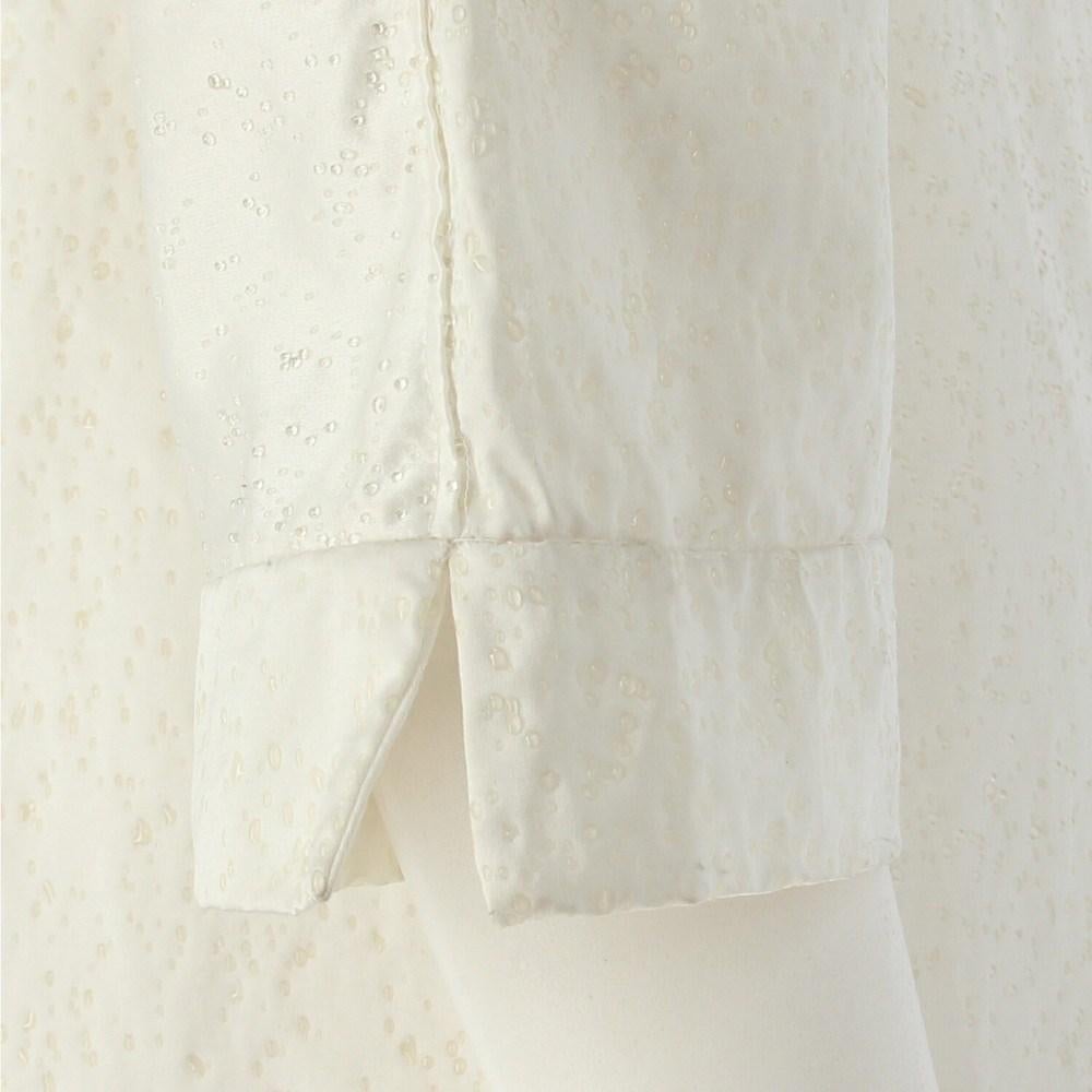 1980s Yves Saint Laurent white blend cotton knee-length dress 1