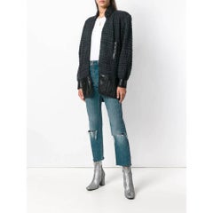 1980s Yves Saint Laurent Wool and Snakeskin Jacket