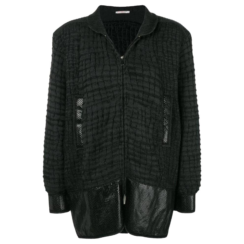 1980s Yves Saint Laurent Wool and Snakeskin Jacket