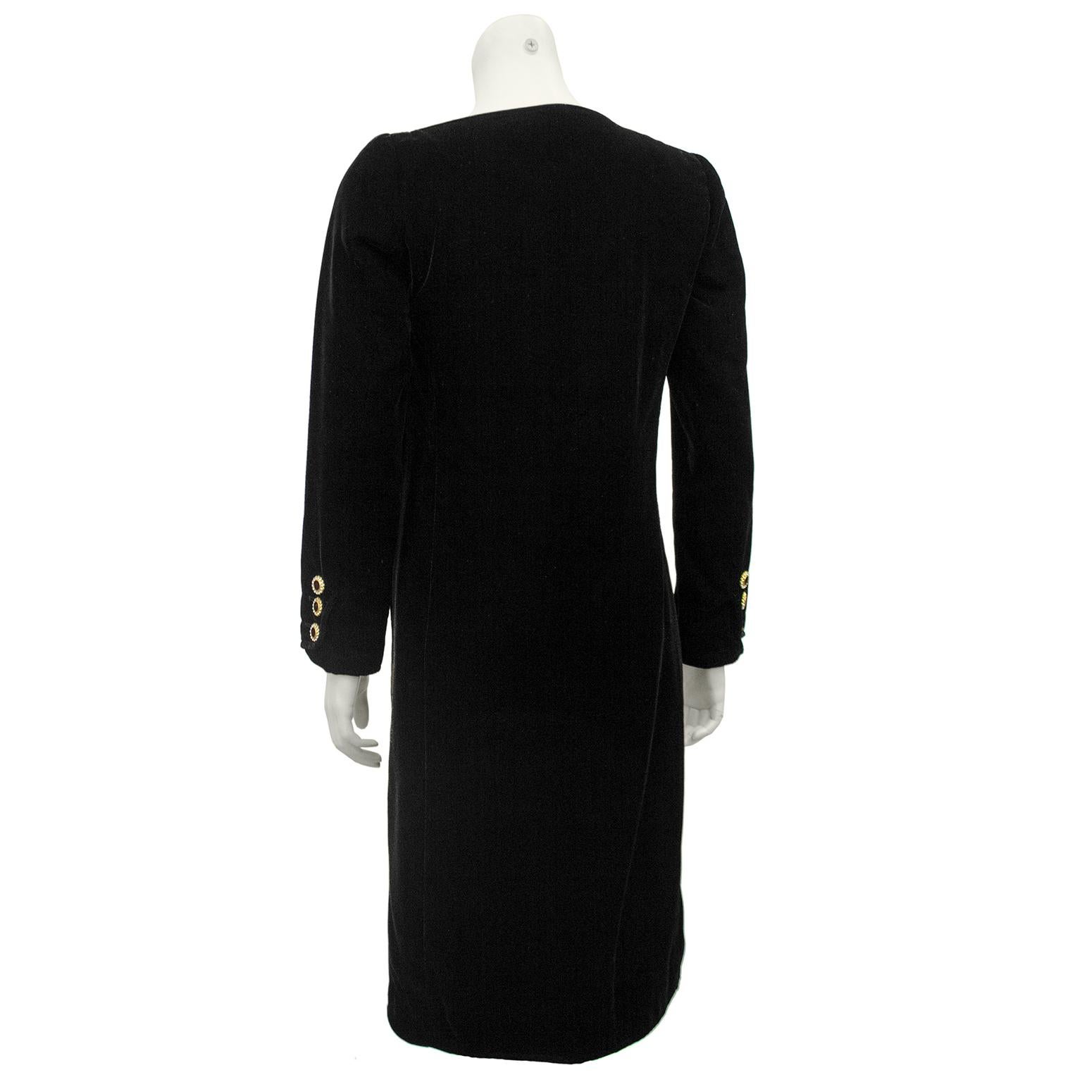 1980s Yves Saint Laurent/YSL Black Cocktail Dress In Good Condition For Sale In Toronto, Ontario