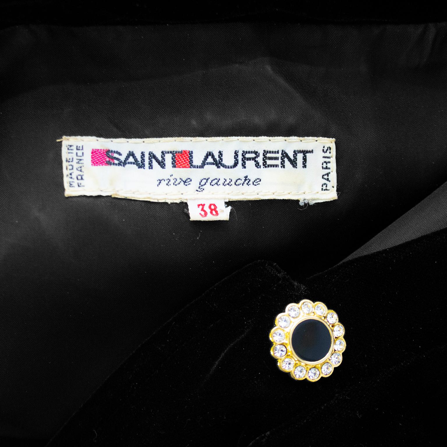 1980s Yves Saint Laurent/YSL Black Cocktail Dress For Sale 3