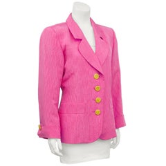 Yves Saint Laurent YSL Pink Blazer, 1980s