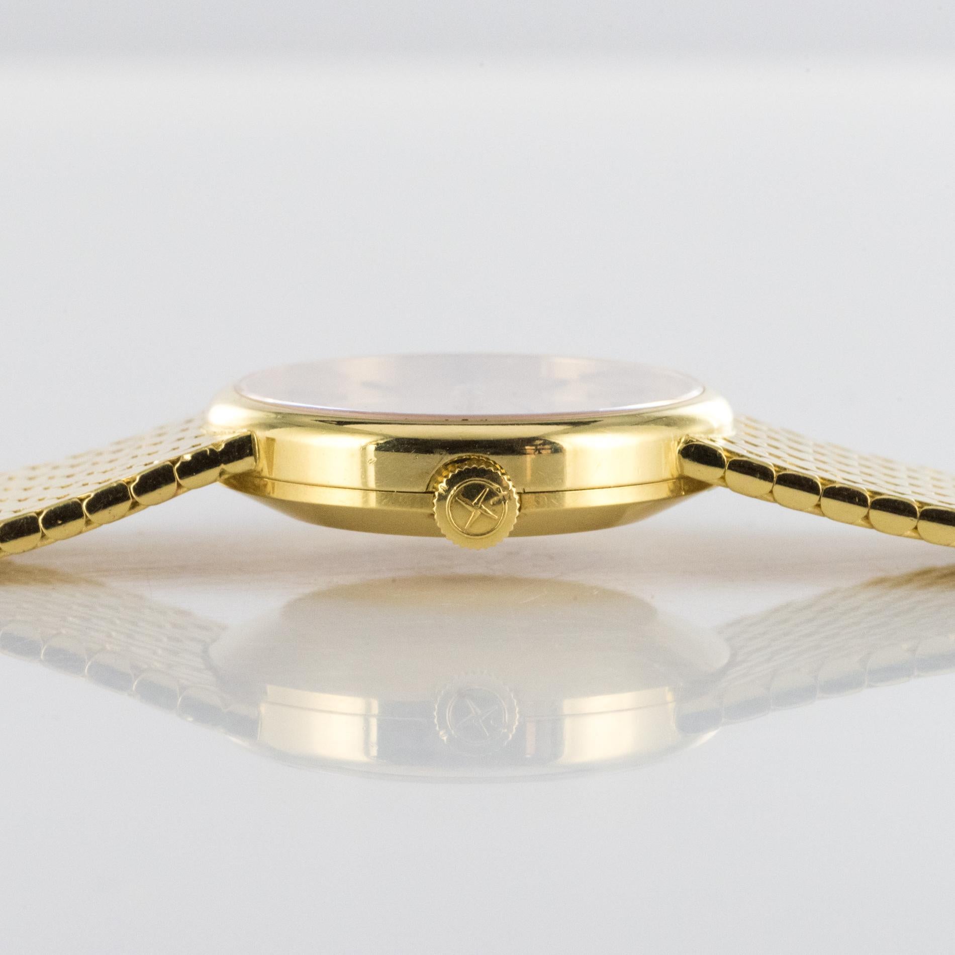 montre-bracelet mécanique pour femme en or 18 carats Zenith des années 1980 11
