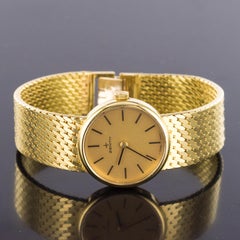 1980er Zenith 18 Karat Gold Damen Mechanische Armbanduhr