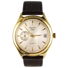 1980s Zenith Elite Automatic 18 Karat Yellow Gold Wristwatch