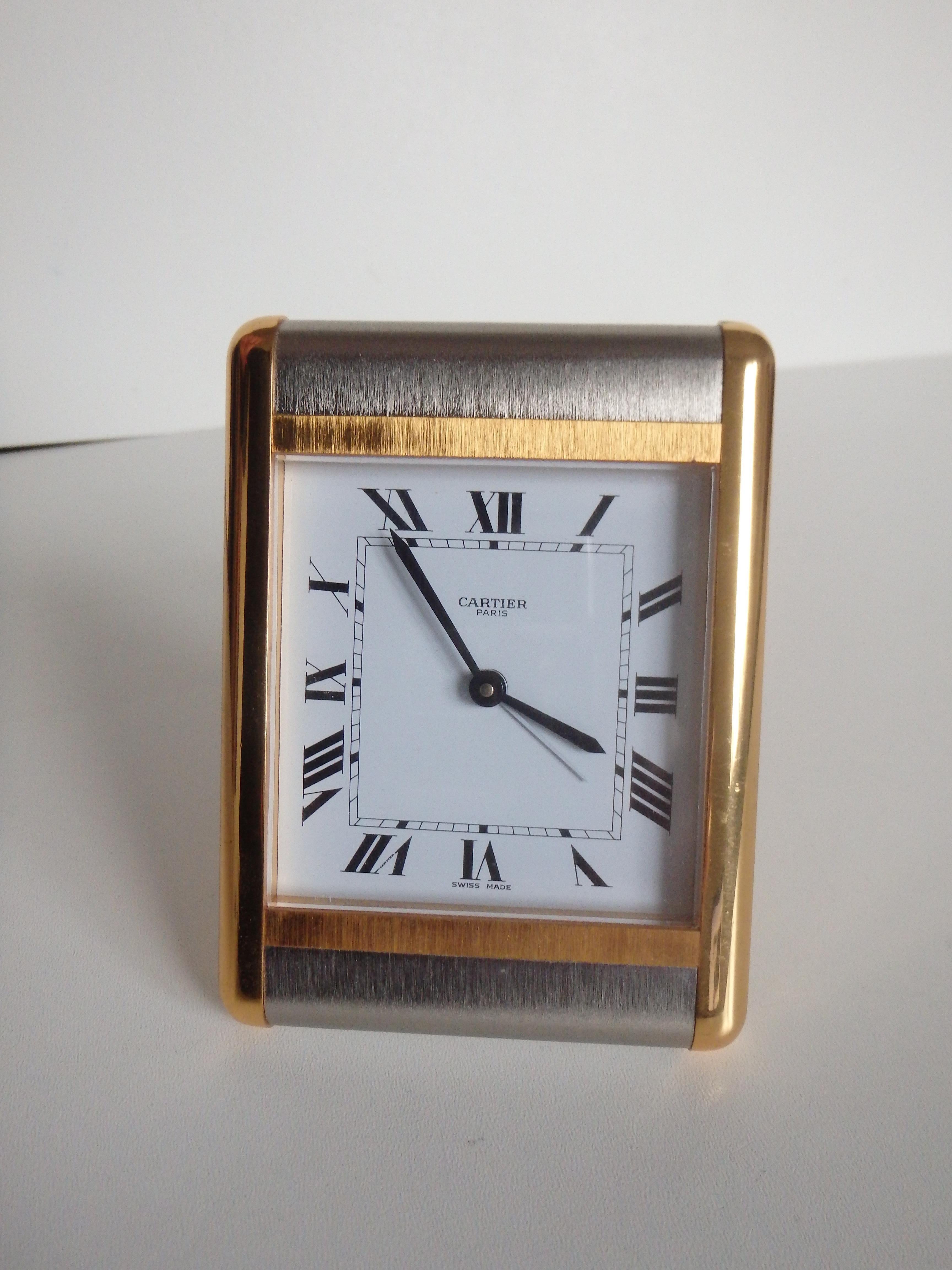 1980this CARTIER Tank table clock  For Sale 4