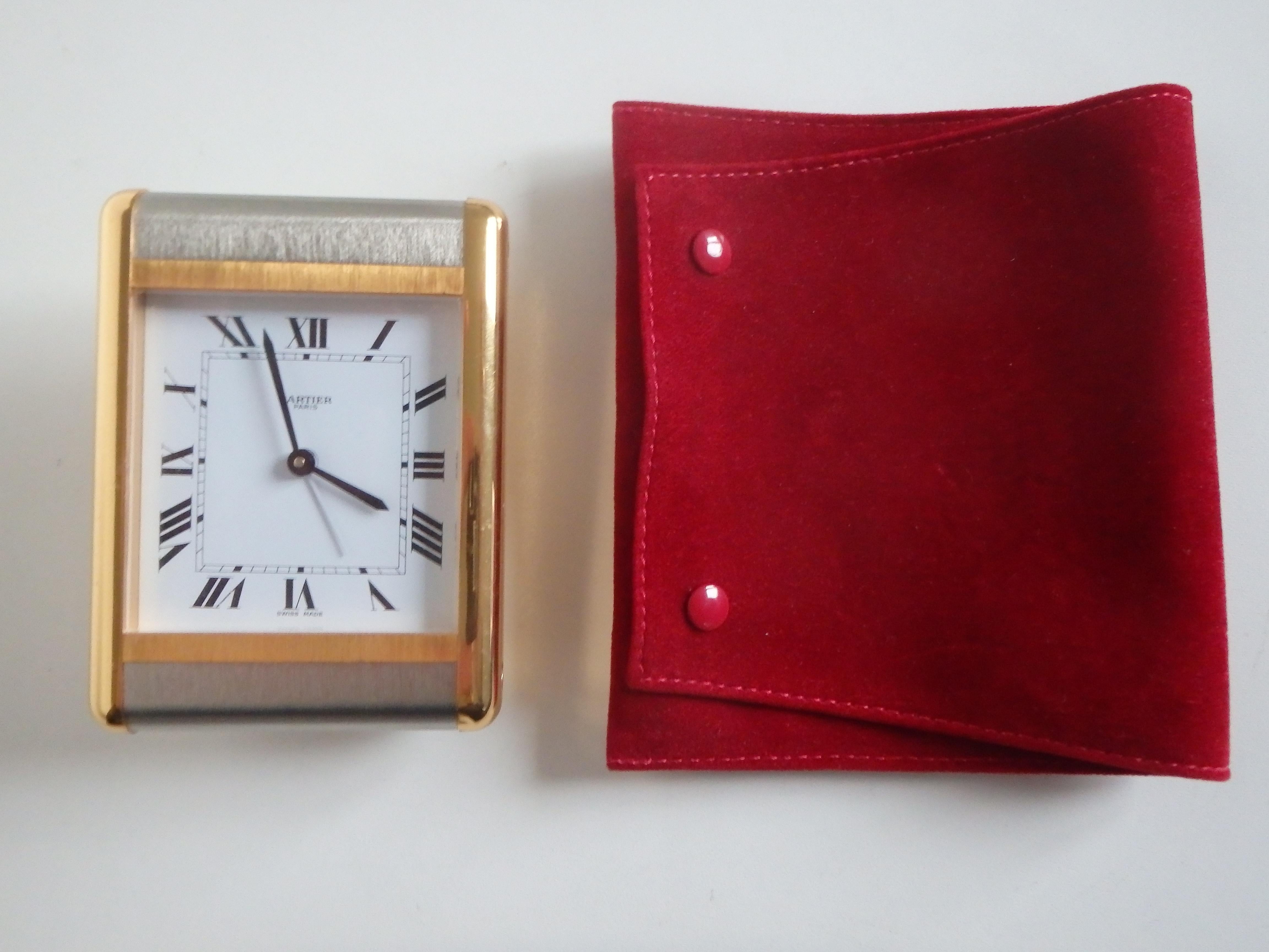 1980this CARTIER Tank table clock  For Sale 9